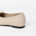 The Dual Stride Soft Beige Lambskin Split-Toe Flats