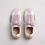 The Dual Stride White Casual Retro Low-Top Sneakers