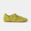 The Dual StrideRetro Olive Green Suede Casual Sneakers