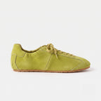 The Dual StrideRetro Olive Green Suede Casual Sneakers