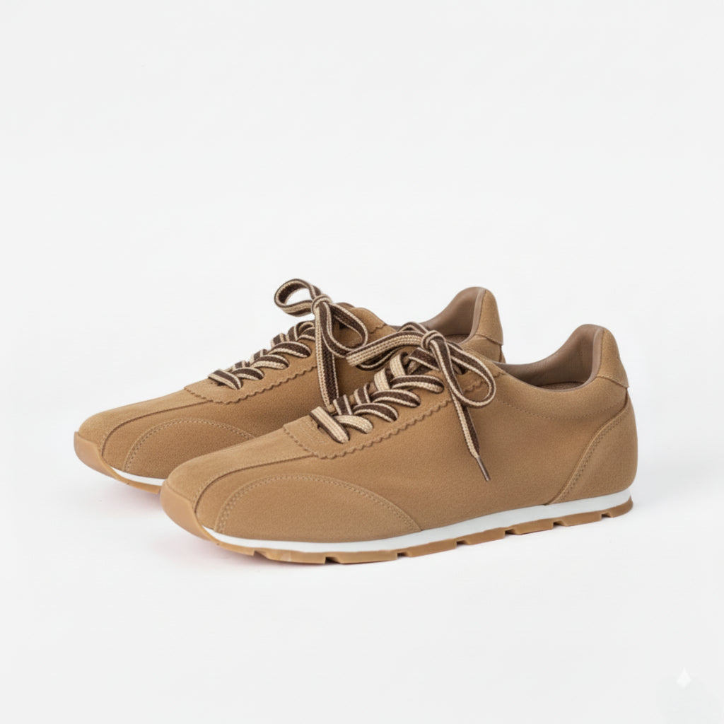 The Dual Stride Women's Casual Brown Sneakers