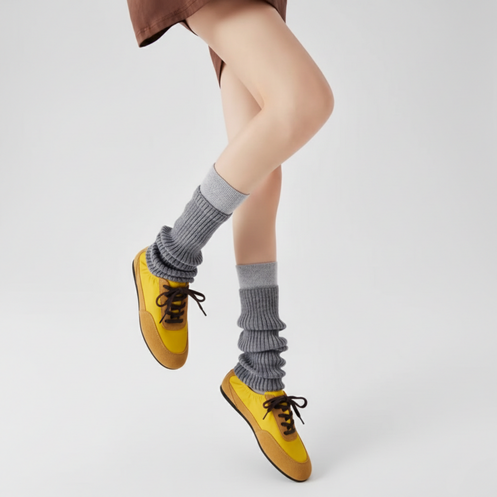 The Dual Stride Women‘s Color-Blocking Light Flat Sneakers