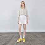 The Dual Stride Retro Light Yellow Suede Casual Sneakers