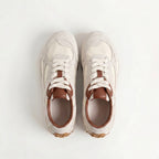 The Dual Stride Women‘s White Retro Suede Sneakers