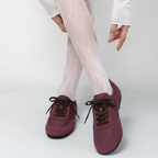 The Dual Stride Women‘s Red Light Flat Sneakers