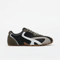 The Dual Stride Women's Retro Dark Green Patchwork Casual Sneakers