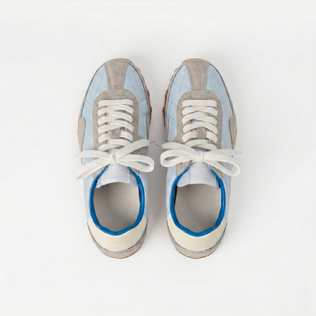 The Dual Stride Women's Casual Light Blue Sneakers
