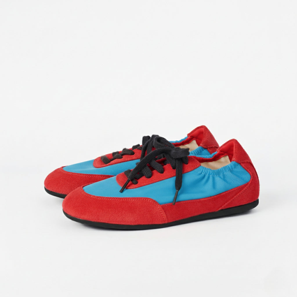 The Dual Stride Women‘s Color-Blocking Light Flat Sneakers