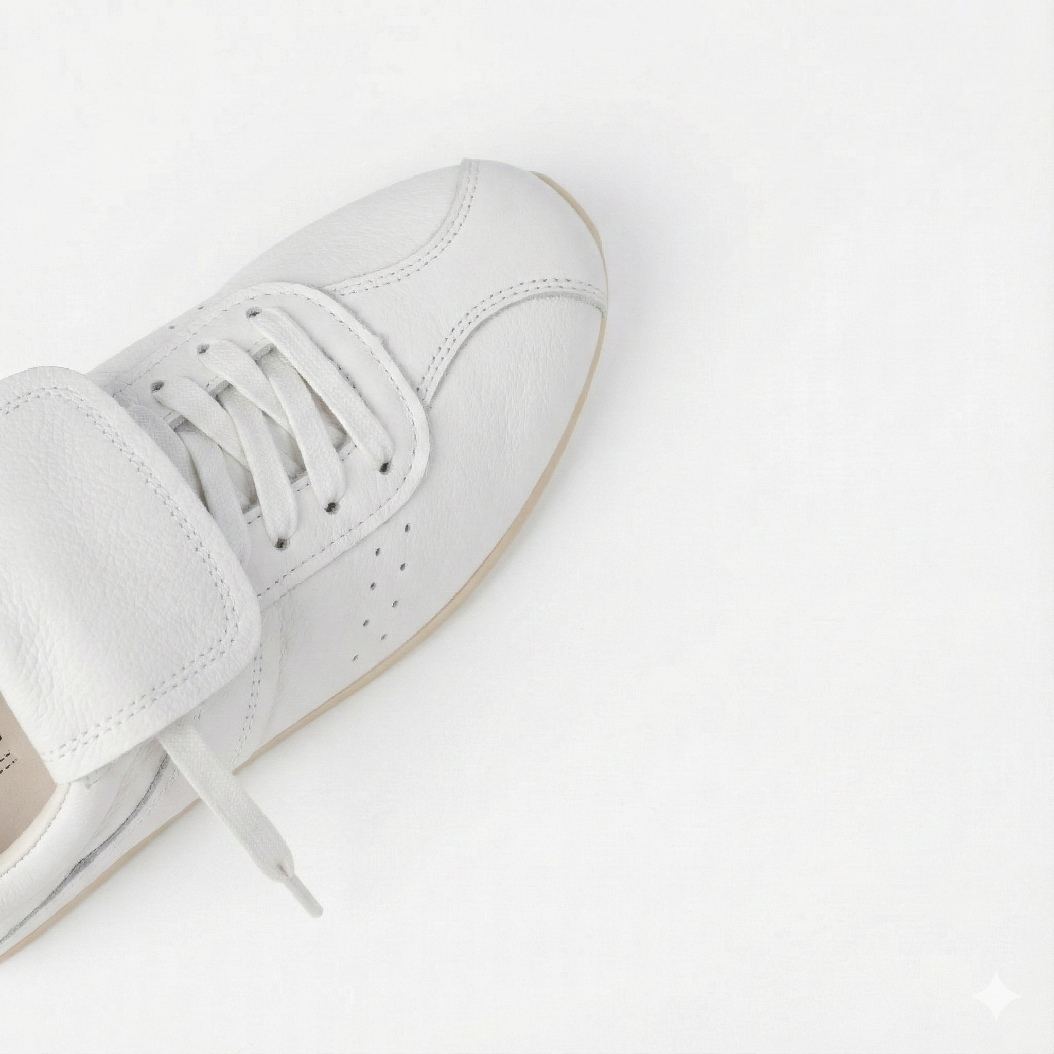 The Dual Stride Women's Retro Genuine White Leather Sneakers