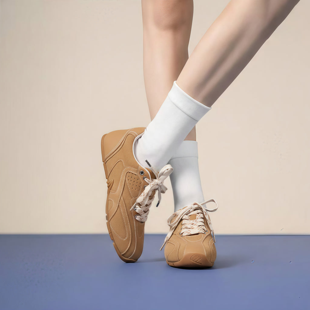 The Dual Stride Women‘s Casual Brown Sneakers