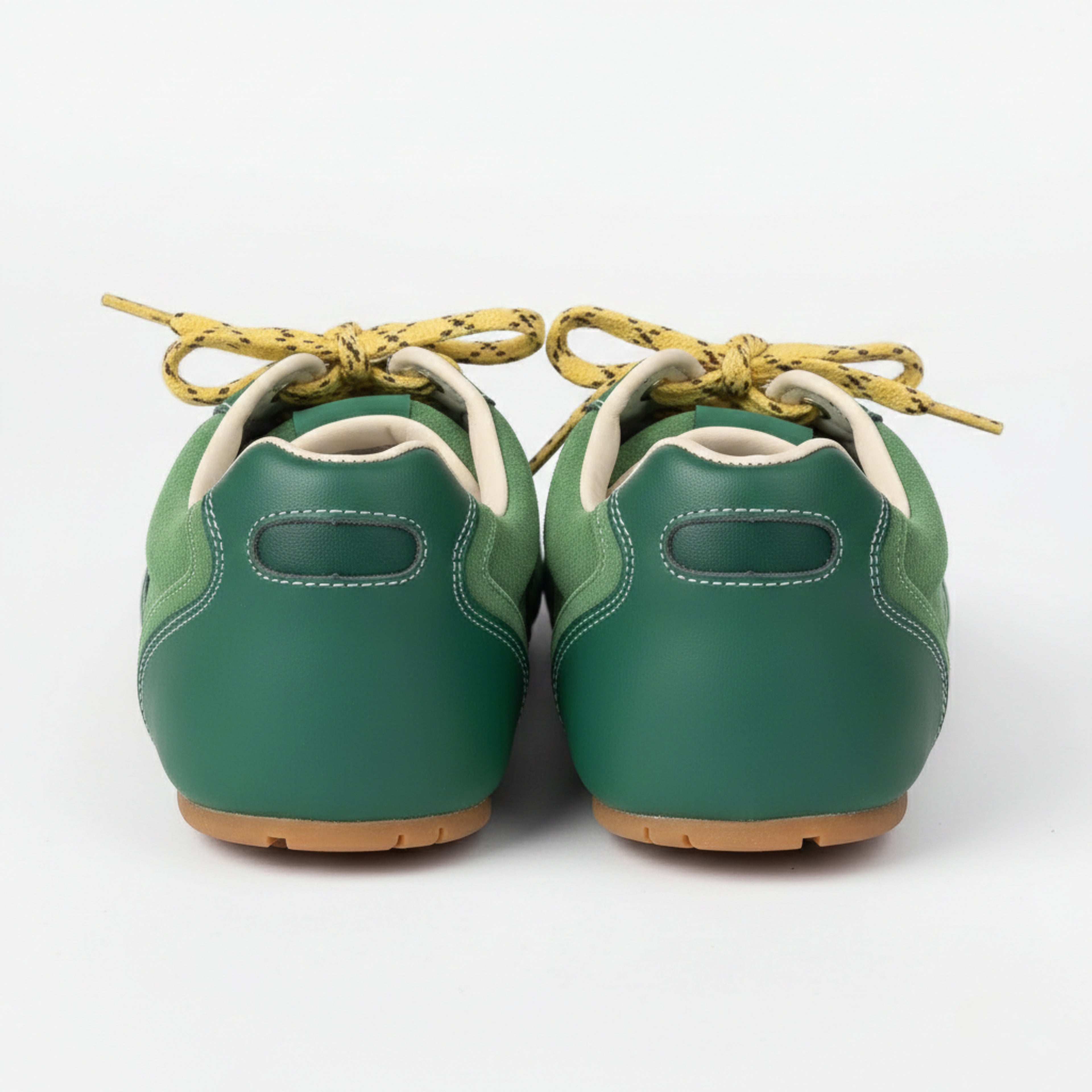 The Dual Stride Women‘s Retro Green Casual Sneakers