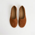 The Dual Stride Orange Minimalist Leather Slip-On Shoes