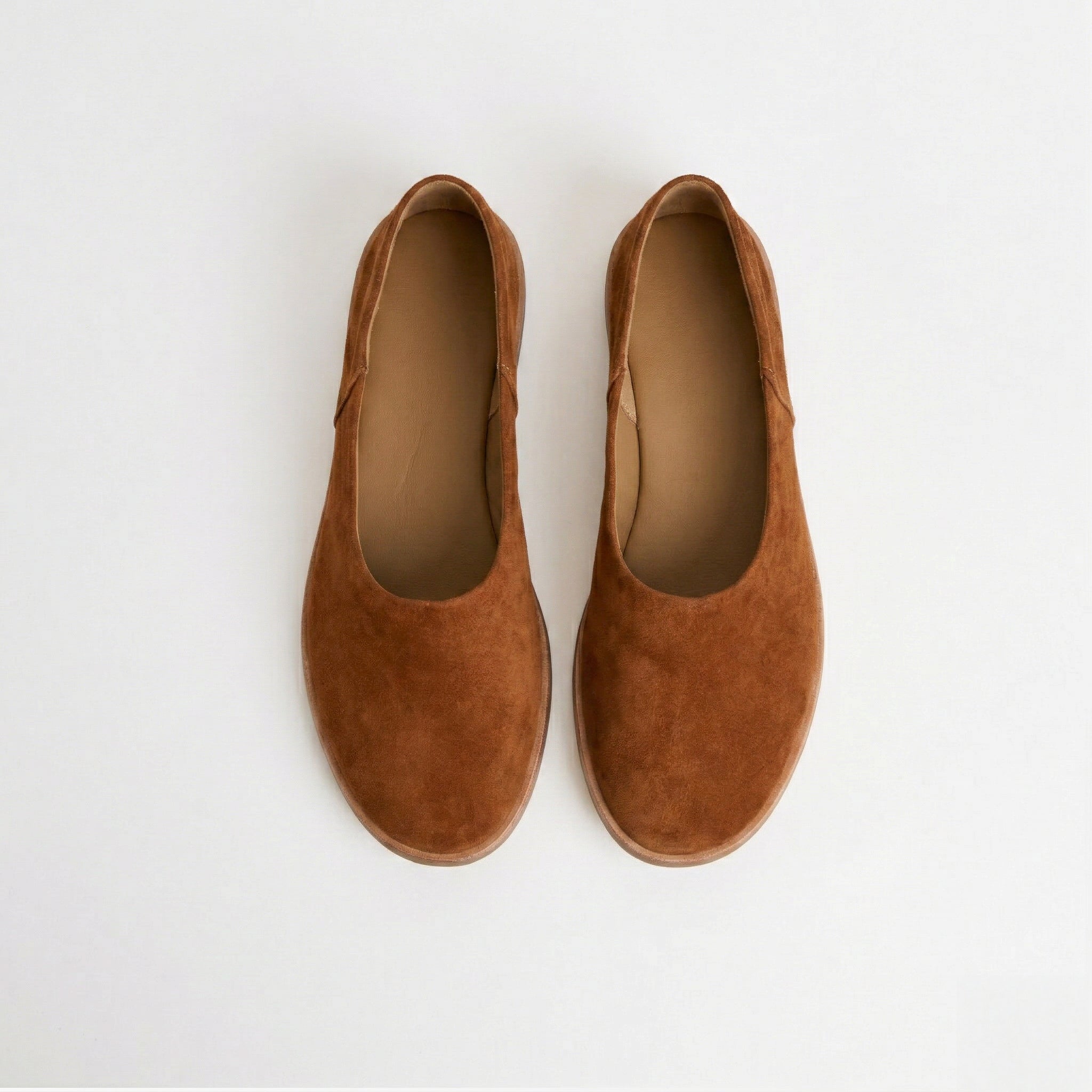 The Dual Stride Orange Minimalist Leather Slip-On Shoes
