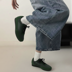 The Dual Stride Women‘s Dark Green Light Flat Sneakers