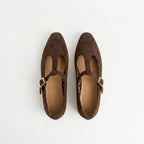 The Dual Stride Chocolate Vintage Suede T-Strap Mary Jane Shoes