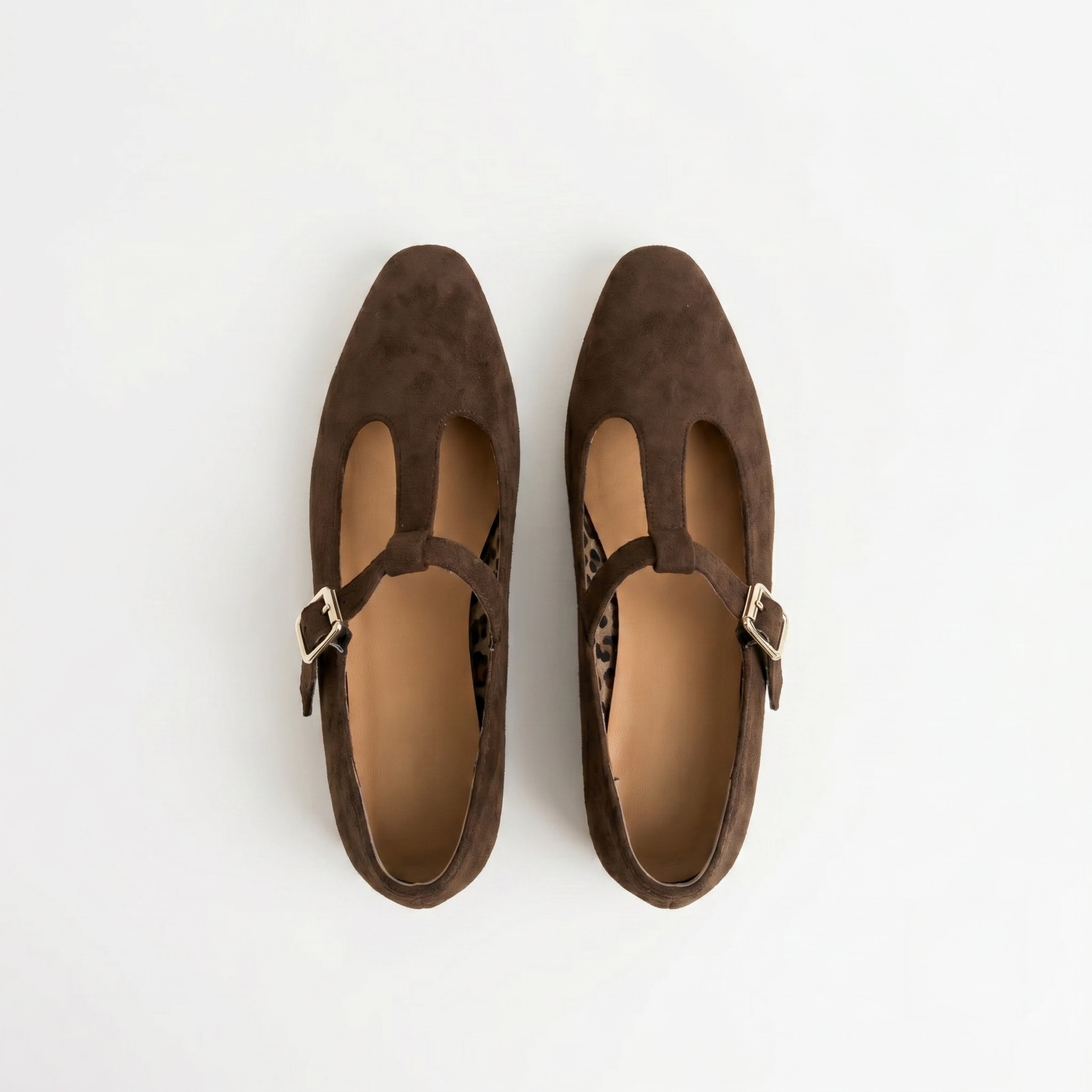 The Dual Stride Chocolate Vintage Suede T-Strap Mary Jane Shoes