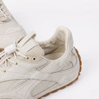 The Dual Stride Men's White Suede & Mesh Performance Sneakers