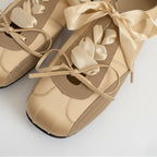 The Dual Stride Women's Gold Ballet Satin Shoes