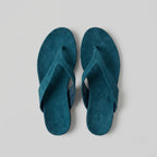 The Dual Stride Deep Teal  Premium Suede Thong Sandals