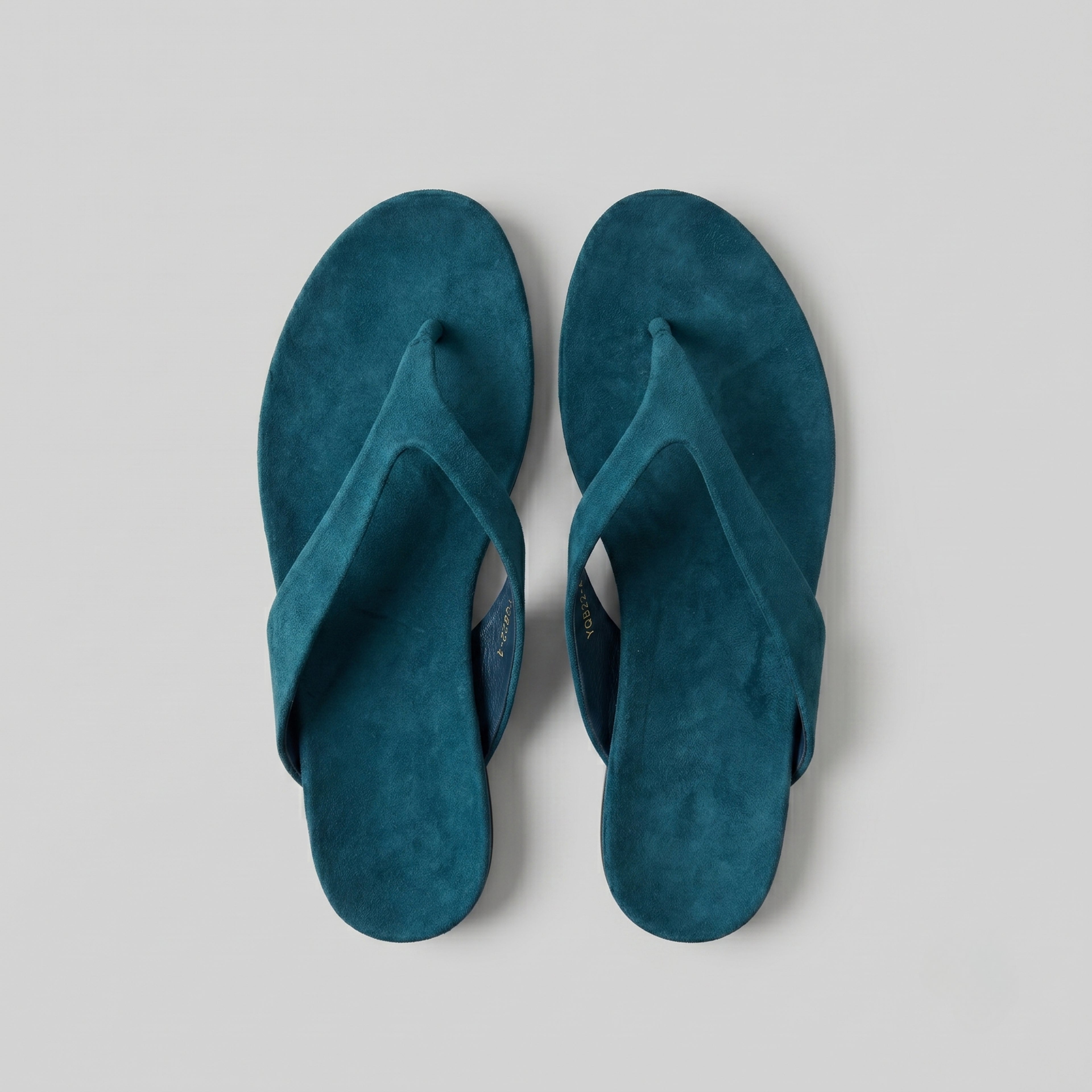 The Dual Stride Deep Teal  Premium Suede Thong Sandals
