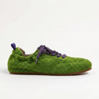 The Dual Stride Men's Green Suede Casual Sneakers