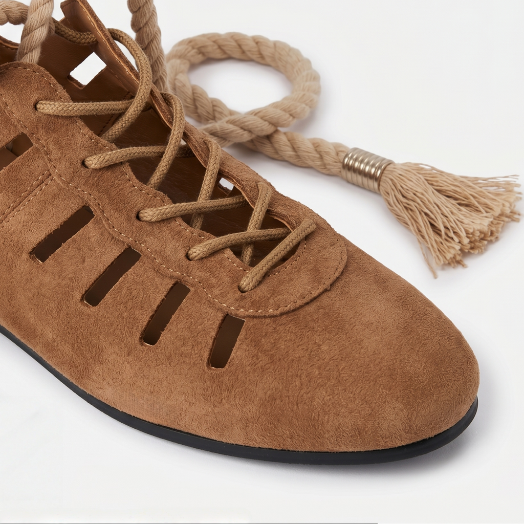 The Dual Stride Women’s Cut-Out Suede Lace-Up Ankle Boots