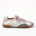 The Dual Stride White Casual Retro Low-Top Sneakers