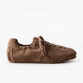 The Dual Stride Retro Khaki Suede Casual Sneakers