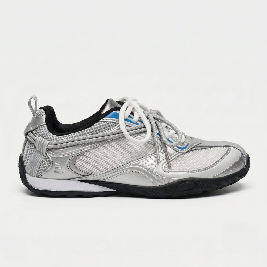 The Dual Stride Men's Grey Nomad Cyber-Mesh Sneaker