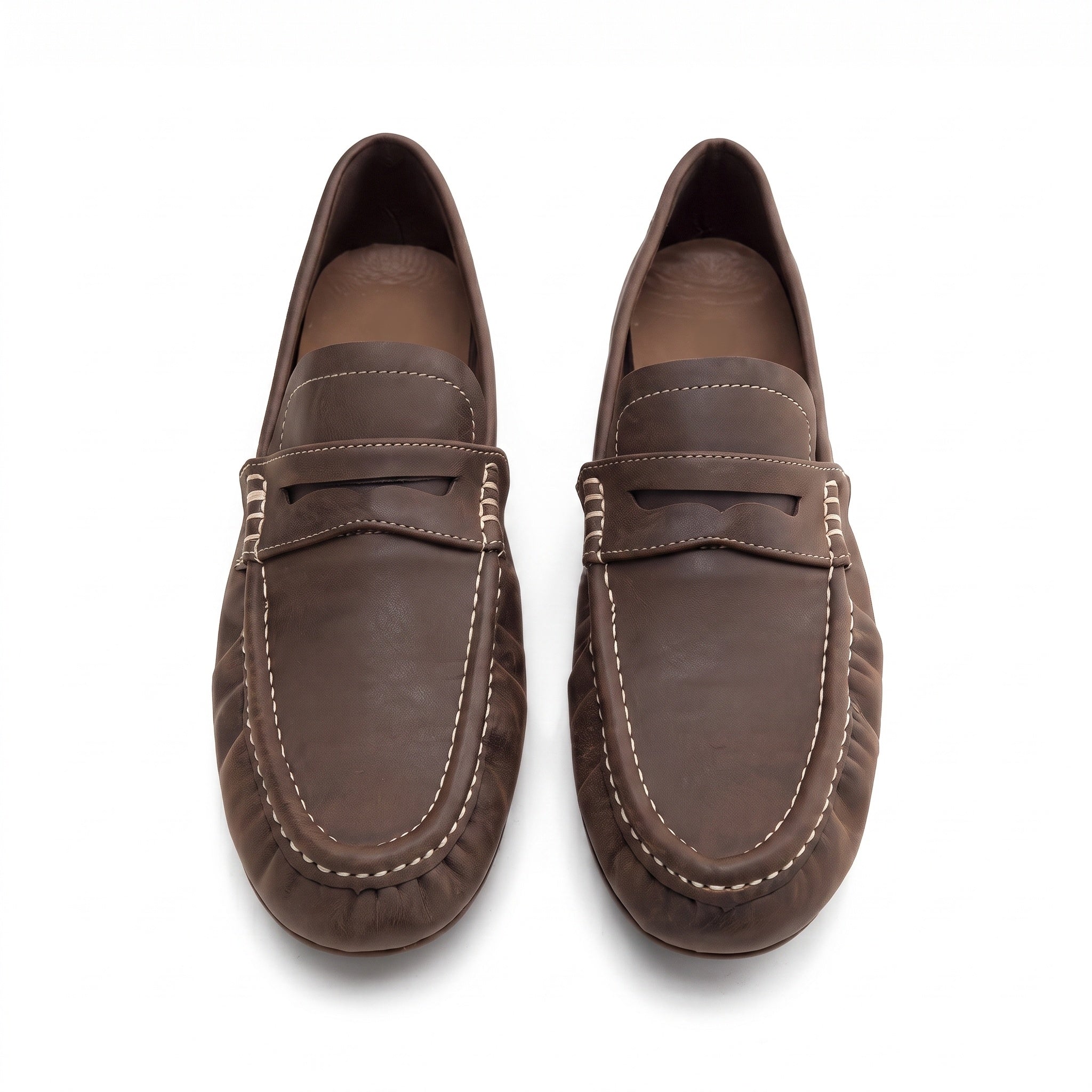 The Dual Stride Women's Brown Penny Loafer Flats