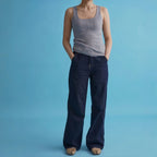 The Dual Stride Beige Tabi Flats