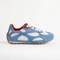 The Dual Stride Women‘s Blue Retro Suede Sneakers