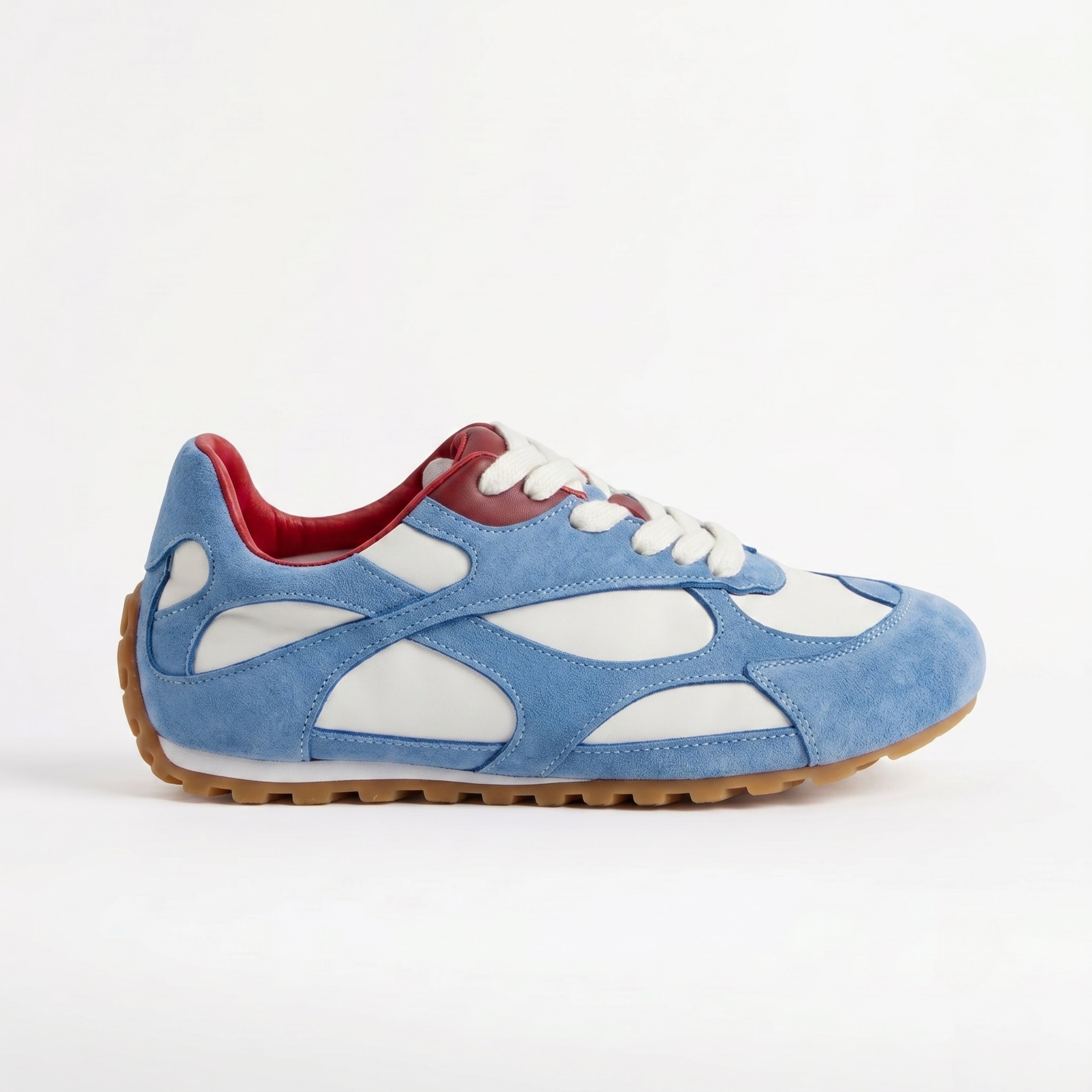 The Dual Stride Women‘s Blue Retro Suede Sneakers