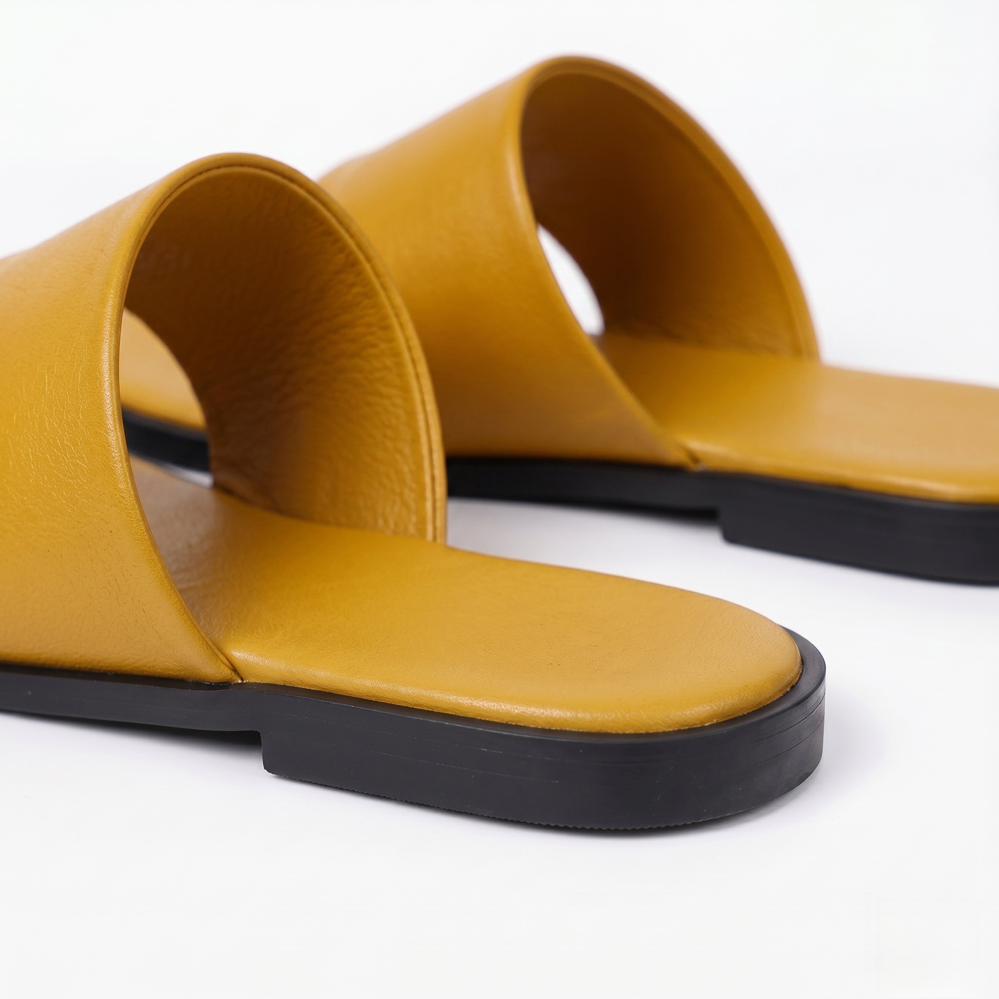 The Dual Stride Yellow Calfskin Thong Sandals