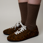 The Dual Stride Women's Leopard Print Suede Ballet Sneakers