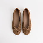 The Dual Stride Brown Suede Ballet Flats