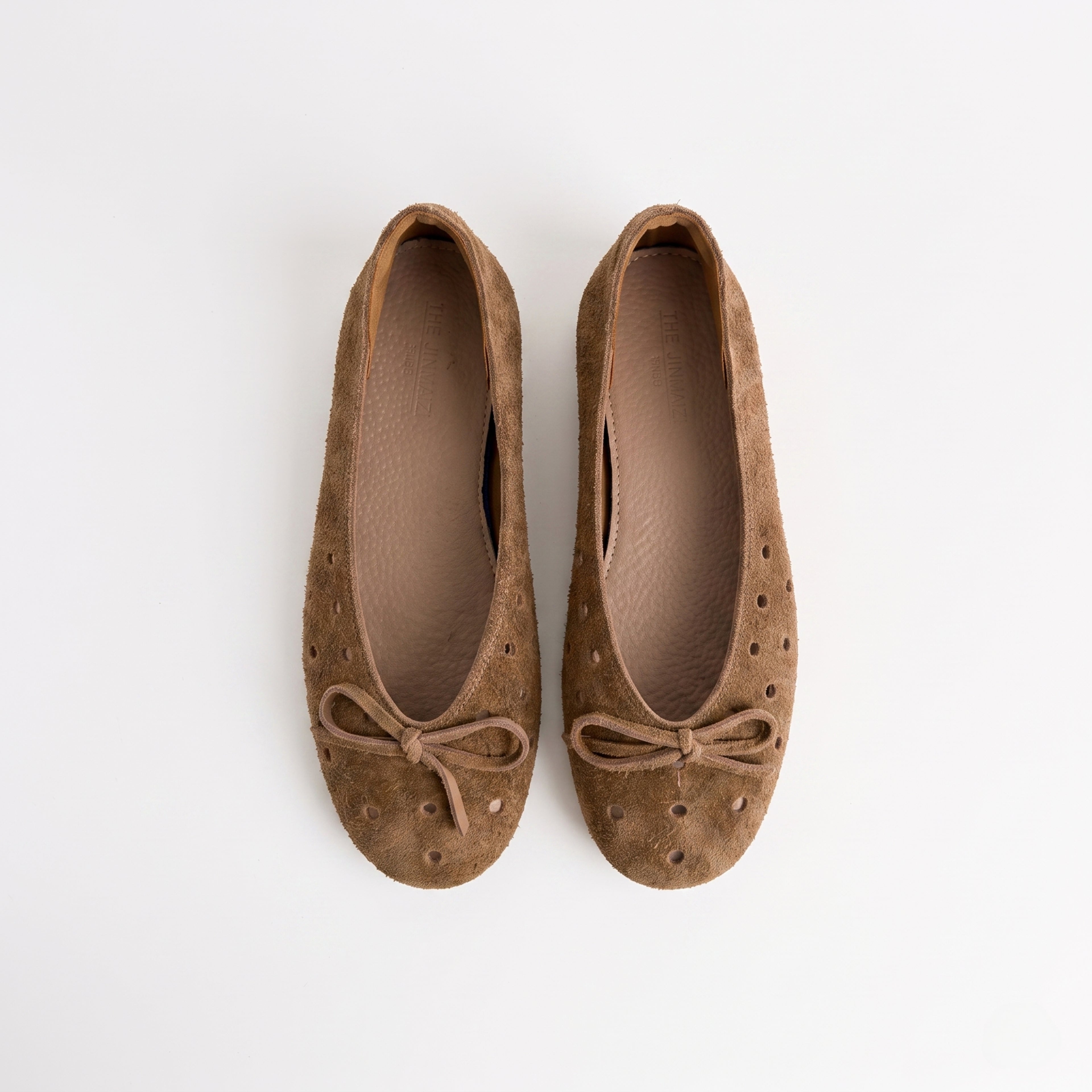 The Dual Stride Brown Suede Ballet Flats