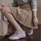 The Dual Stride Purple Casual Retro Low-Top Sneakers