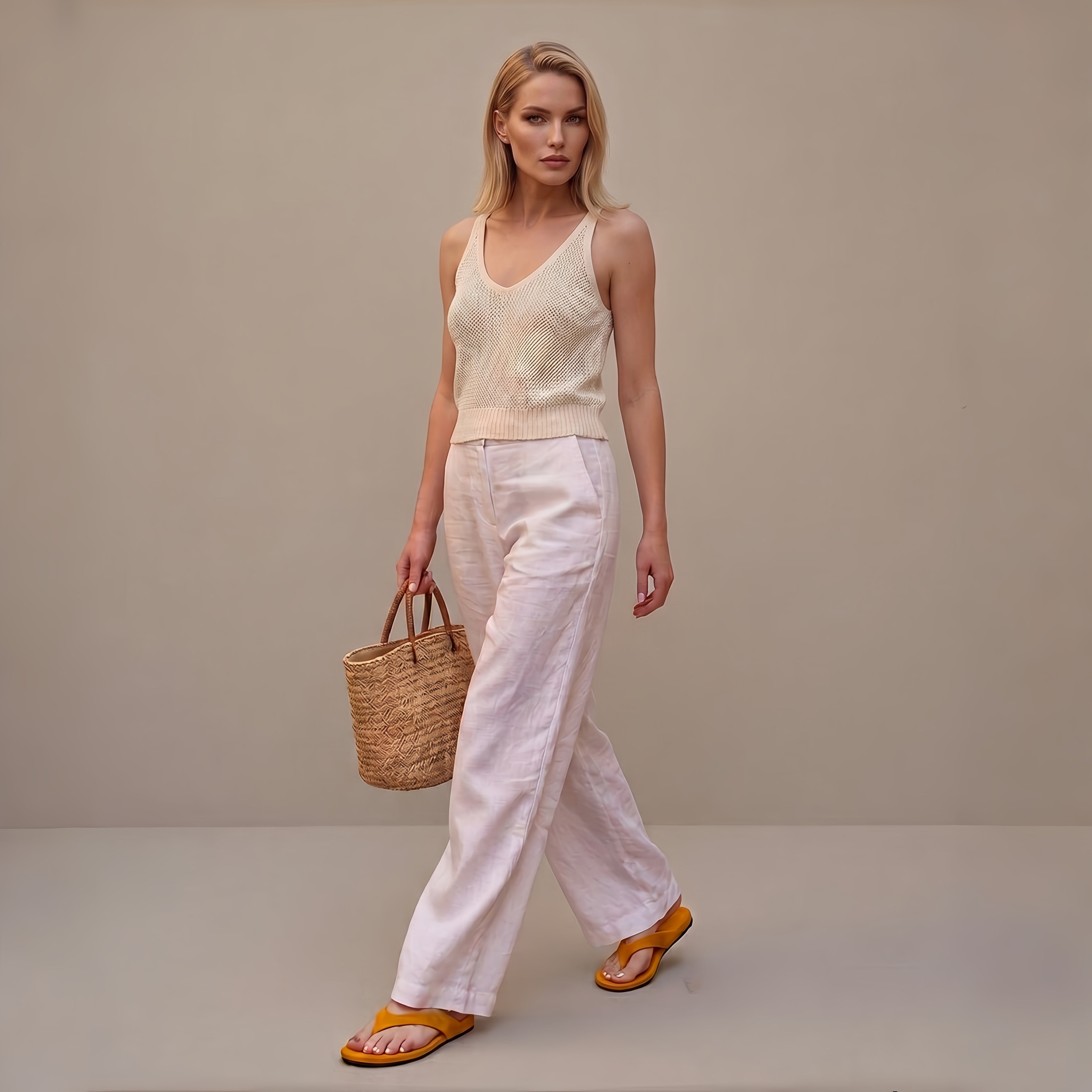 The Dual Stride Deep Yellow Premium Suede Thong Sandals