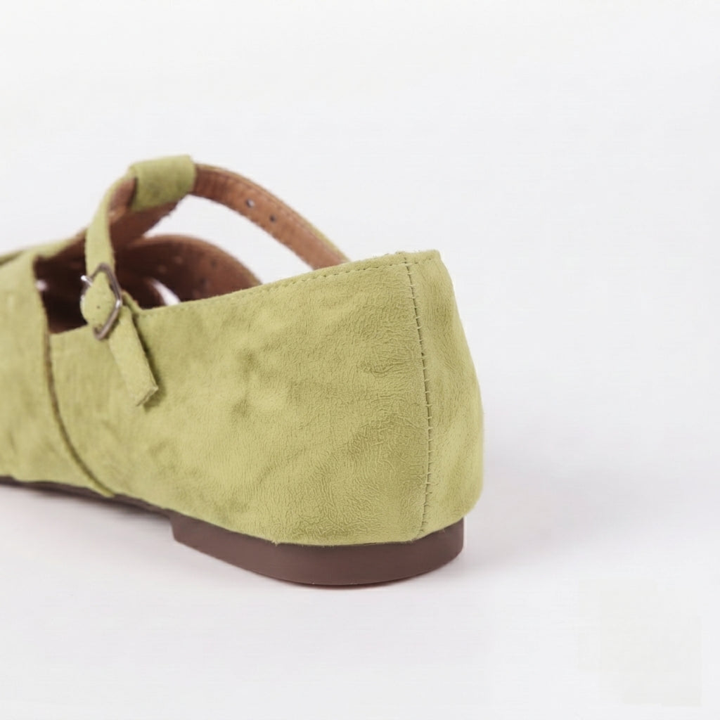 The Dual Stride Chic Suede T-Strap Fisherman Flats