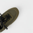 The Dual Stride Women‘s Dark Green Light Flat Sneakers