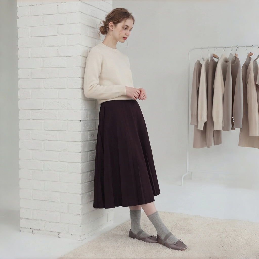 The Dual Stride Sliver Satin Mary Jane Ballet Flats