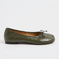 The Dual Stride Olive Green Split-Toe Ballet Flats