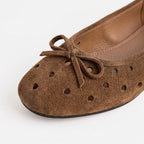 The Dual Stride Brown Suede Ballet Flats