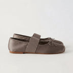 The Dual Stride Sliver Satin Mary Jane Ballet Flats