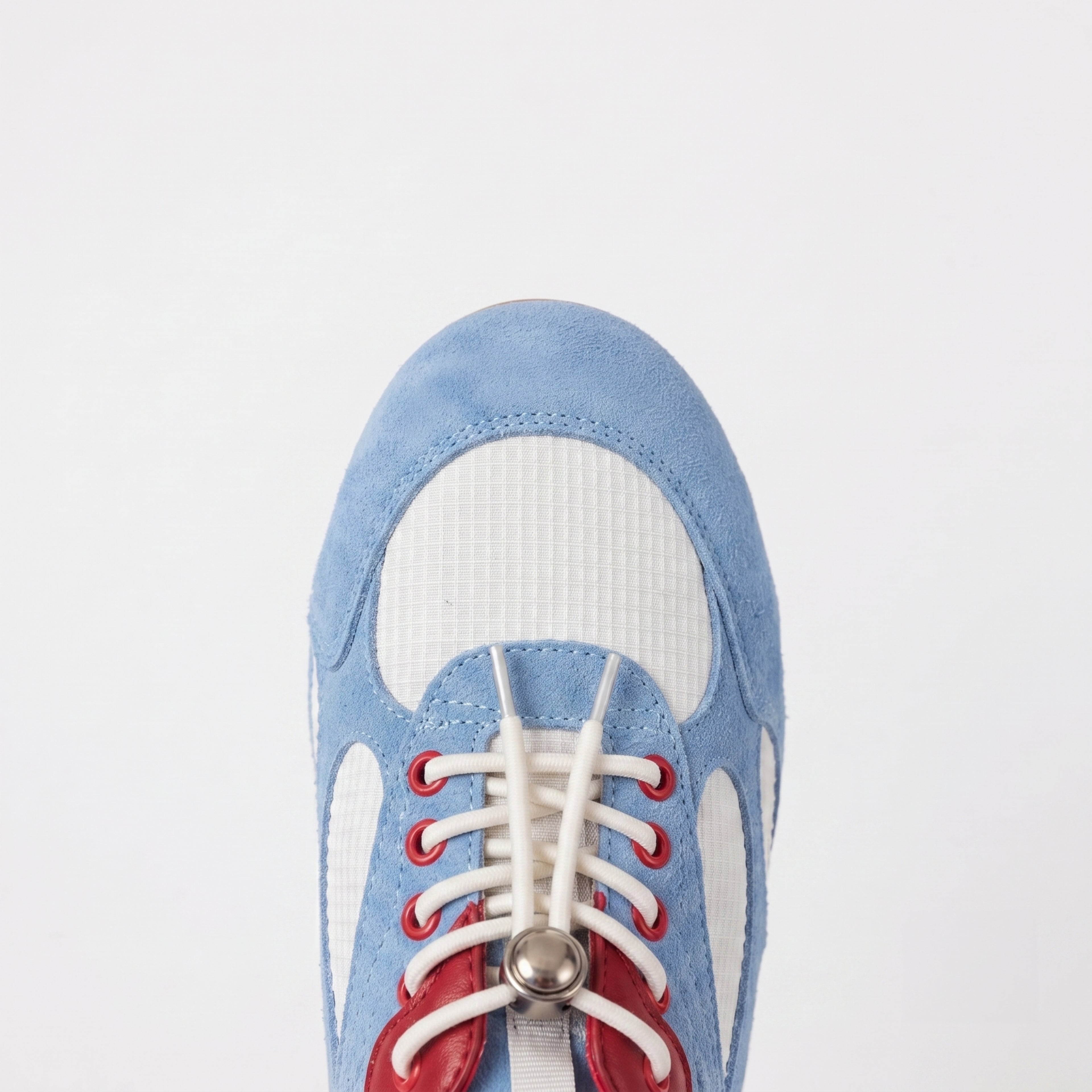 The Dual Stride Women's Sky Blue Retro Suede Casual Sneakers