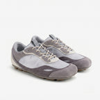 The Dual Stride Grey Square-Toe Minimalist Retro Trainer