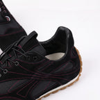 The Dual Stride Men's Black Suede & Mesh Performance Sneakers