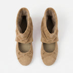 The Dual Stride Slouchy Suede Ballet-Booties