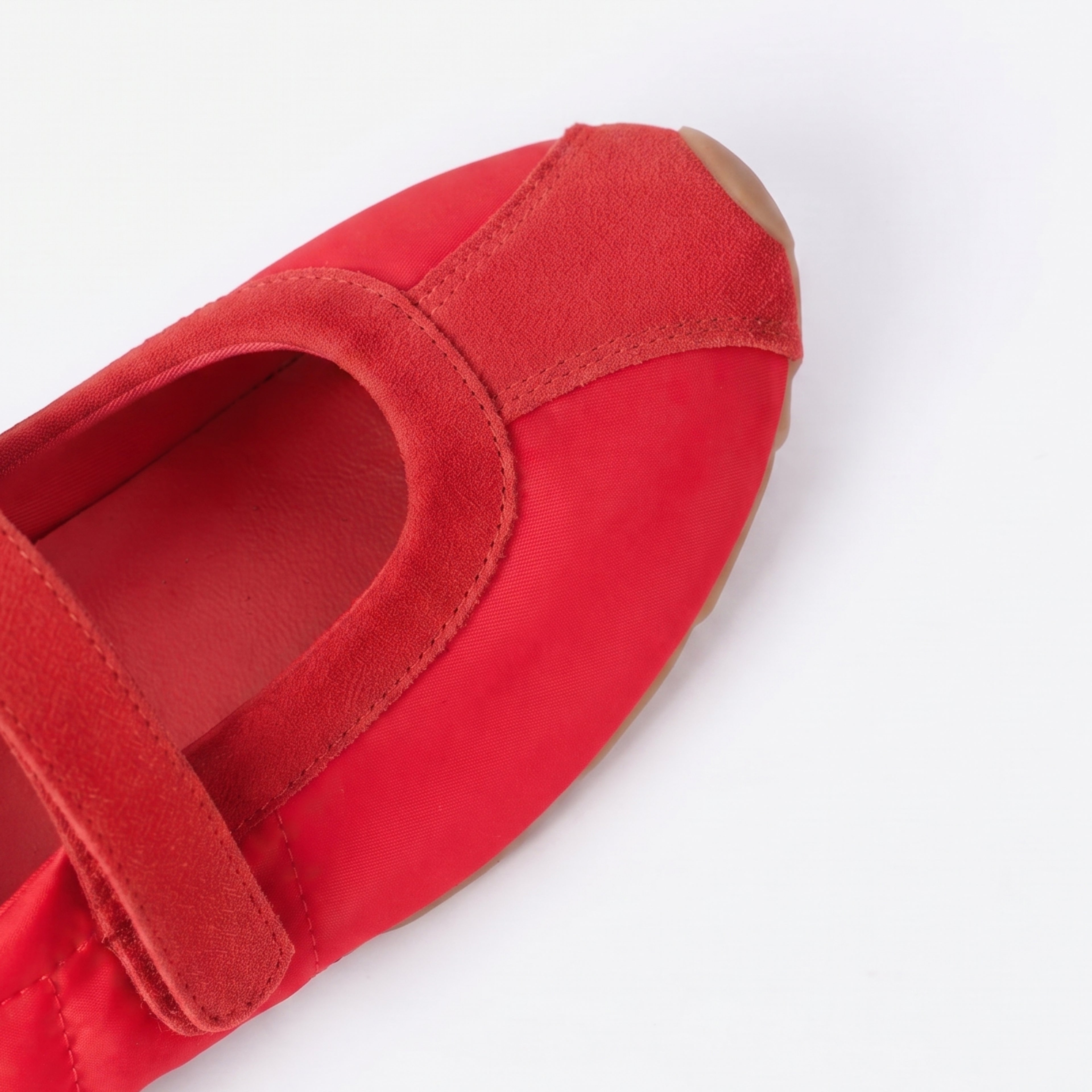 The Dual Stride Red Mary Jane Sneaker Flat